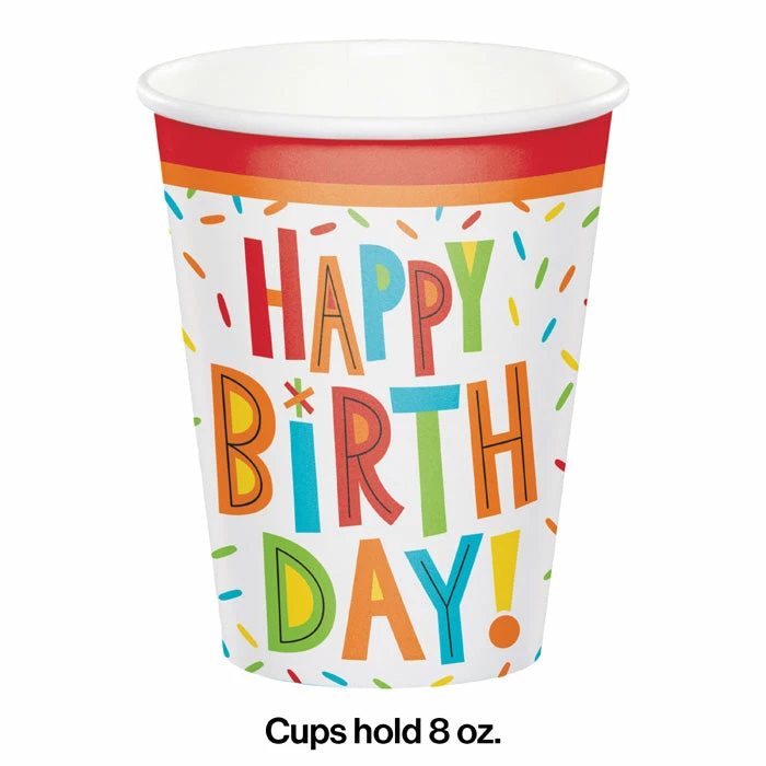 Creative Converting Kids Birthday Party Themes Birthday Fun Hot/Cold Cups 8Oz. 8ct