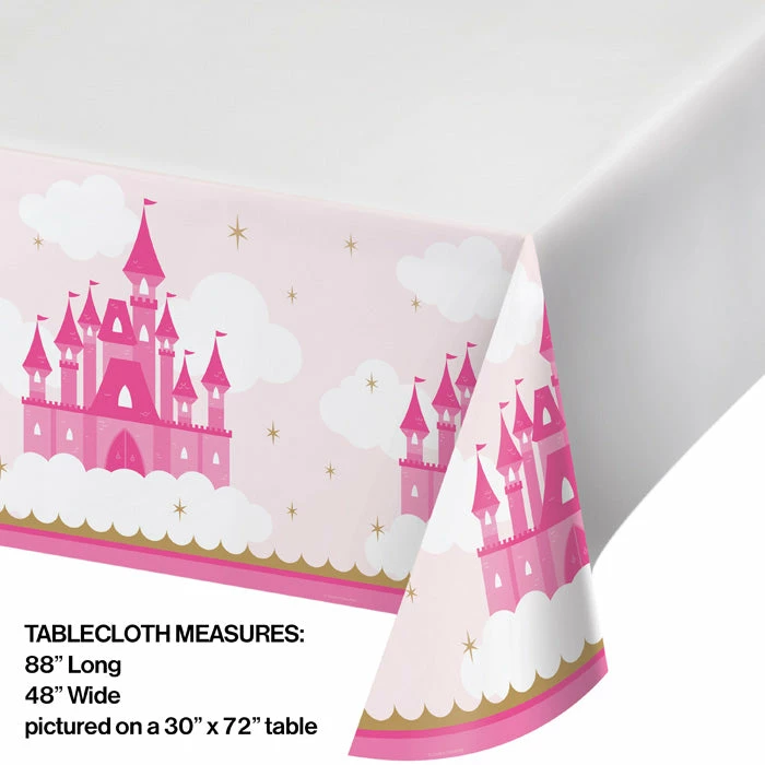 Creative Converting Kids Birthday Party Themes Little Princess Plastic Tablecover 48" X 88"