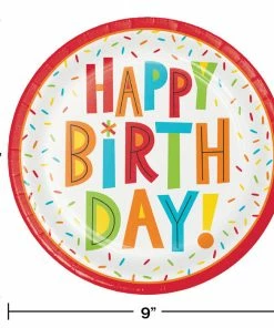 Creative Converting Birthday Fun Dinner Plate 8ct Kids Birthday Party Themes