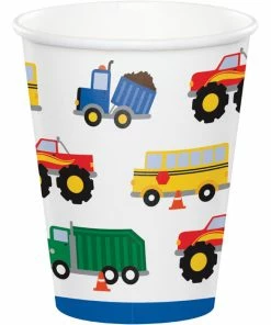 Creative Converting Kids Birthday Party Themes Traffic Jam Hot/Cold Cups 8Oz. 8ct