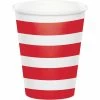 Creative Converting Dots & Stripes Classic Red Hot/Cold Cups 8Oz. 8ct Themed Tableware