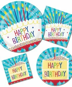 Creative Converting Cake Birthday Beverage Napkins, 16 Ct