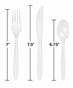 Creative Converting Clear Assorted Cutlery Clear, 18 Ct Solid Color Tableware