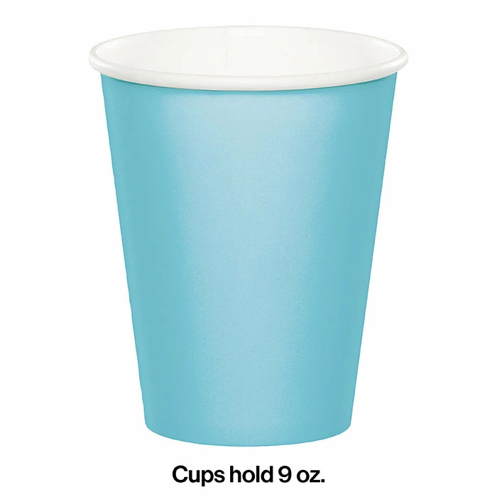 Creative Converting Pastel Blue Hot/Cold Paper Paper Cups 9 Oz., 24 Ct Solid Color Tableware