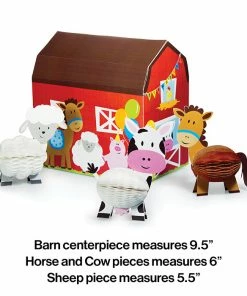 Creative Converting Kids Birthday Party Themes Farm Fun Centerpiece, 4 Ct