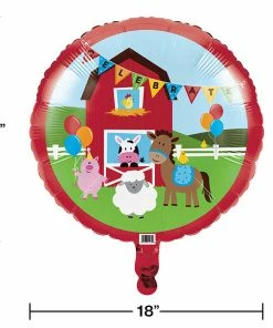 Creative Converting Farmhouse Fun Metallic Balloon 18"