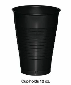 Creative Converting Black 12 Oz Plastic Cups, 20 Ct