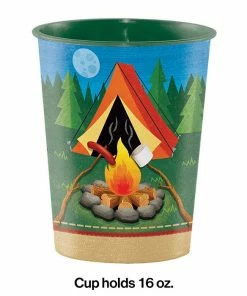 Creative Converting Camp Out Plastic Keepsake Cup 16 Oz. Kids Birthday Party Themes