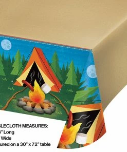 Creative Converting Camp Out Plastic Tablecover All Over Print, 54