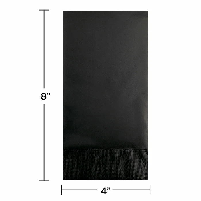 Creative Converting Solid Color Tableware Black Velvet Guest Towel, 3 Ply, 16 Ct