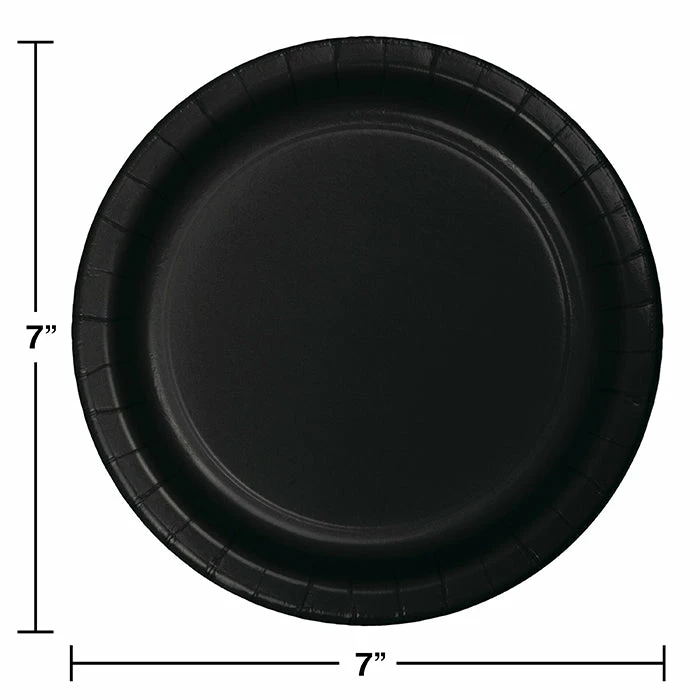 Creative Converting Black Dessert Plates, 75 Ct Solid Color Tableware