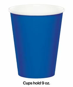 Creative Converting Cobalt Hot/Cold Paper Cups 9 Oz., 8 Ct