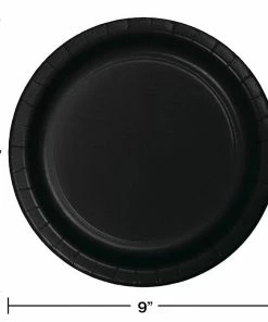Creative Converting Black Paper Plates, 75 Ct