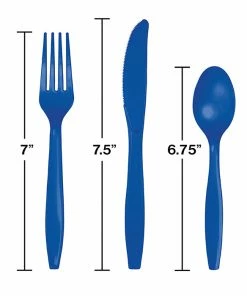 Creative Converting Cobalt Blue Blue Assorted Cultery, 18 Ct Solid Color Tableware