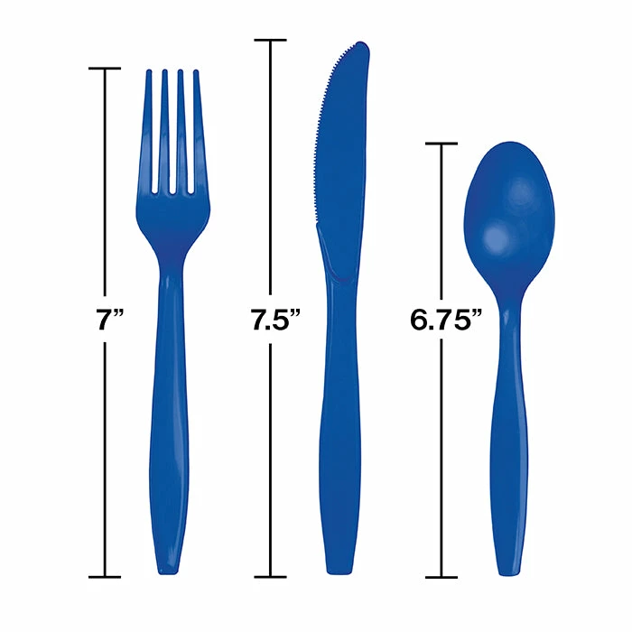Creative Converting Cobalt Blue Blue Assorted Cultery, 18 Ct Solid Color Tableware