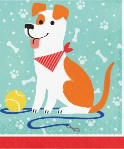 Creative Converting Kids Birthday Party Themes Dog Party Napkins, 16 Ct