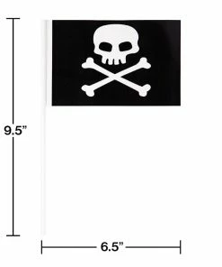 Creative Converting Kids Birthday Party Themes Plastic Pirate Flag Banner, 8 Ct
