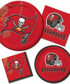 Creative Converting NFL And Football Party Supplies Tampa Bay Buccaneers Beverage Napkins, 16 Ct
