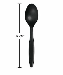 Creative Converting Black Plastic Spoons, 24 Ct