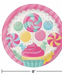 Creative Converting Candy Bouquet Paper Plates, 8 Ct