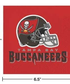 Creative Converting NFL And Football Party Supplies Tampa Bay Buccaneers Napkins, 16 Ct