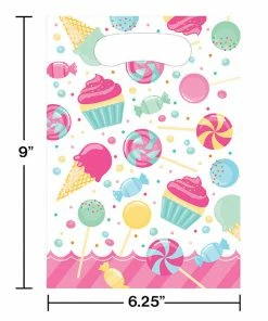 Creative Converting Candy Bouquet Favor Bags, 8 Ct Kids Birthday Party Themes