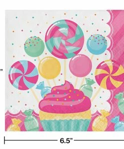 Creative Converting Candy Bouquet Napkins, 16 Ct Kids Birthday Party Themes