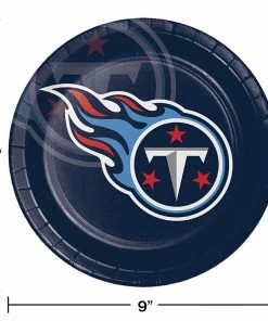 Creative Converting NFL And Football Party Supplies Tennessee Titans Paper Plates, 8 Ct