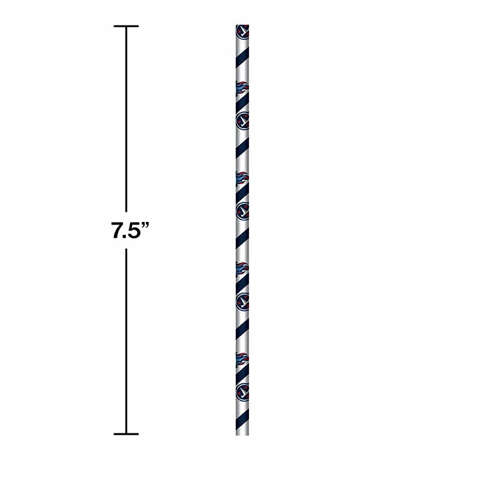 Creative Converting Tennessee Titans Straws, Paper, 24ct