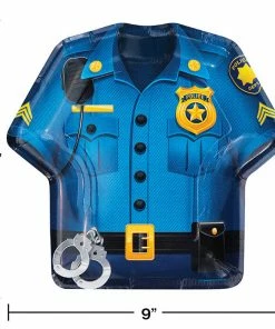 Creative Converting Police Party Uniform Paper Plates, 8 Ct