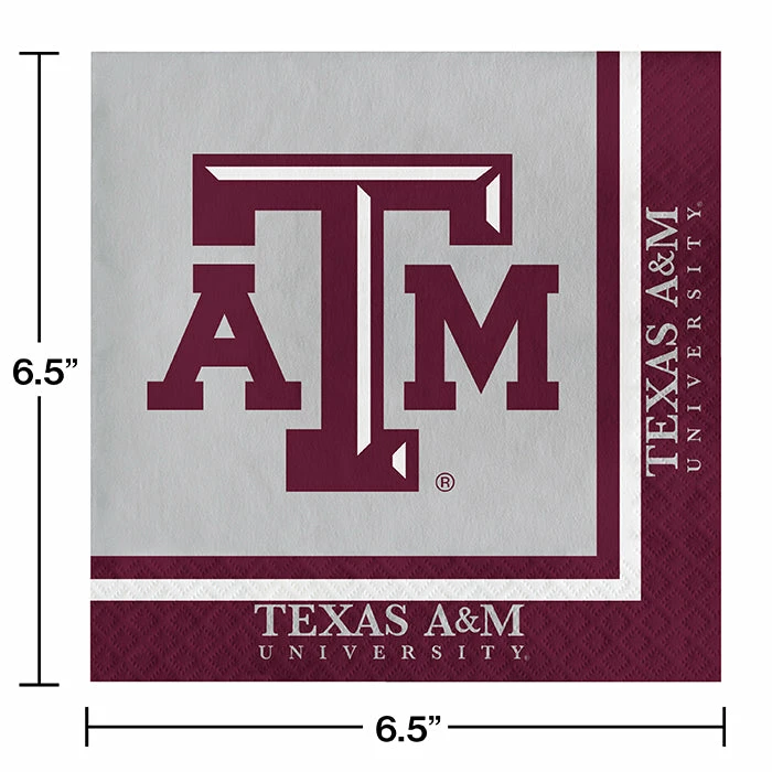Creative Converting Texas A And M University Napkins, 20 Ct