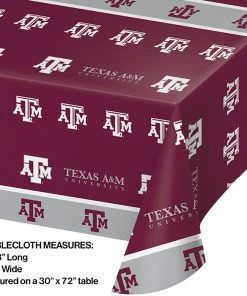 Creative Converting Texas A And M University Plastic Table Cover, 54" X 108"