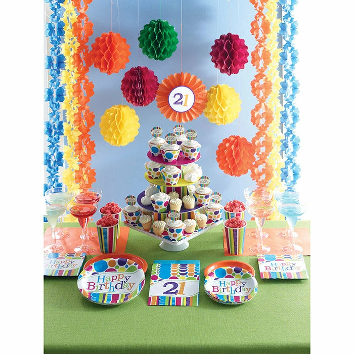 Creative Converting Adult Birthday Party Themes Bright And Bold Paper Plates, 8 Ct