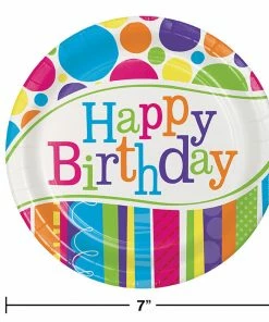 Creative Converting Bright And Bold Dessert Plates, 8 Ct