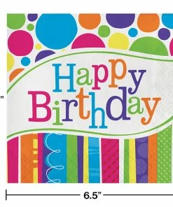 Creative Converting Bright And Bold Napkins, 18 Ct