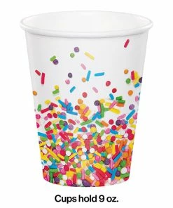 Creative Converting Sprinkles Hot/Cold Paper Paper Cups 9 Oz., 8 Ct Kids Birthday Party Themes