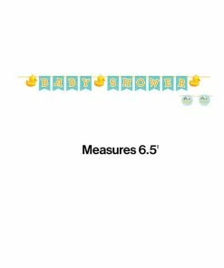 Creative Converting Baby Showers Rubber Duck Bubble Bath Ribbon Banner