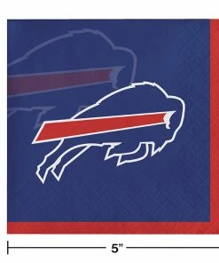 Creative Converting NFL And Football Party Supplies Buffalo Bills Beverage Napkins, 16 Ct