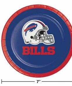 Creative Converting Buffalo Bills Dessert Plates, 8 Ct NFL And Football Party Supplies