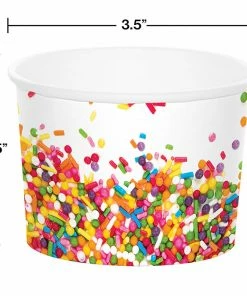 Creative Converting Sprinkles Treat Cup 9 Oz, 6 Ct Kids Birthday Party Themes