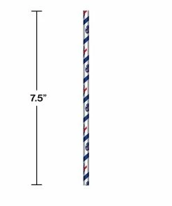 Creative Converting Buffalo Bills Paper Straws, 24 Ct NFL And Football Party Supplies
