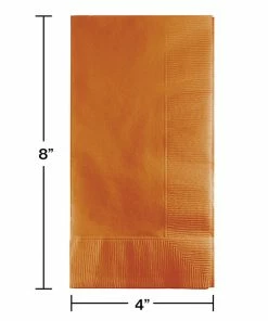 Creative Converting Pumpkin Spice Dinner Napkins 2Ply 1/8Fld, 50 Ct