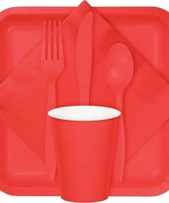 Creative Converting Solid Color Tableware Coral Hot/Cold Paper Cups 9 Oz., 24 Ct