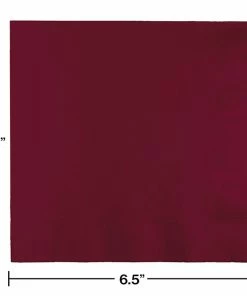 Creative Converting Solid Color Tableware Burgundy Luncheon Napkin 2Ply, 50 Ct