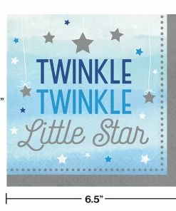 Creative Converting One Little Star Boy Napkins, 16 Ct 1st Birthday Party Themes
