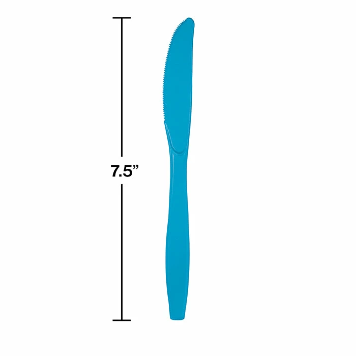 Creative Converting Turquoise Blue Plastic Knives, 50 Ct