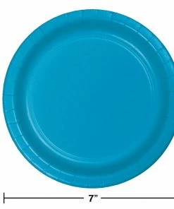 Creative Converting Turquoise Blue Dessert Plates, 24 Ct Solid Color Tableware