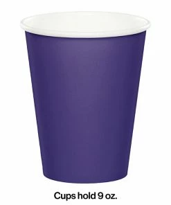 Creative Converting Purple Hot/Cold Paper Paper Cups 9 Oz., 8 Ct Solid Color Tableware