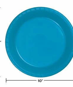 Creative Converting Turquoise Blue Plastic Banquet Plates, 20 Ct