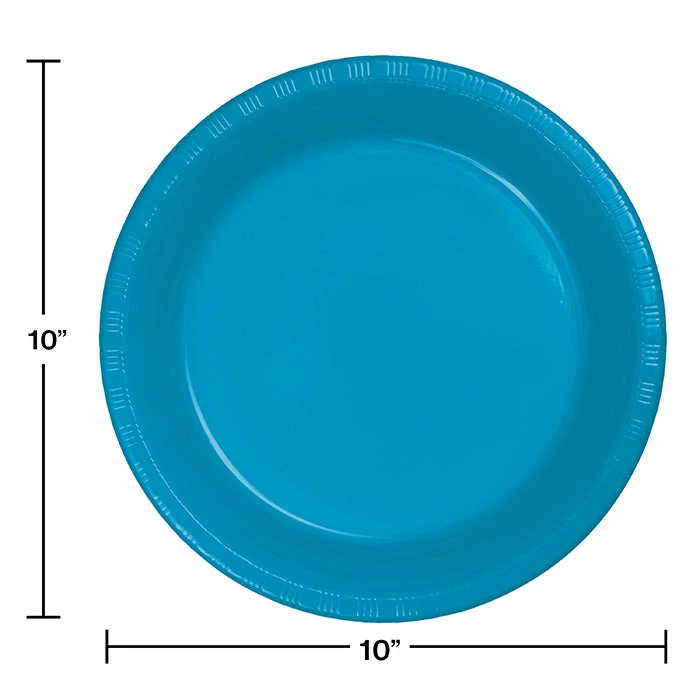 Creative Converting Turquoise Blue Plastic Banquet Plates, 20 Ct